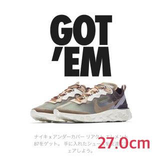 ナイキ(NIKE)のUNDERCOVER x NIKE REACT ELEMENT 87 (スニーカー)