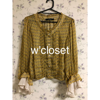 ダブルクローゼット(w closet)の【1回着用】w closet 花柄ブラウス(シャツ/ブラウス(長袖/七分))