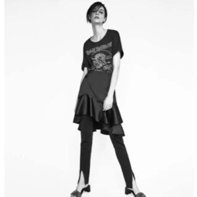 ZARA(ザラ)のフリル付きミディスカート レディースのスカート(ひざ丈スカート)の商品写真