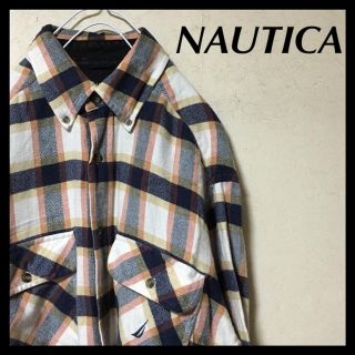 ノーティカ(NAUTICA)のNAUTICA ノーティカ ネルシャツ 長袖シャツ 胸ロゴ刺繍 チェック柄 厚手(シャツ)