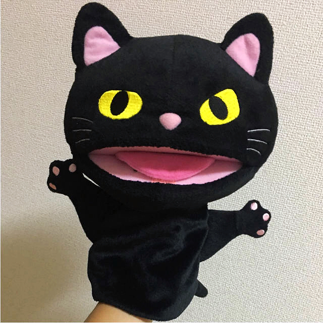 猫パペット(ミャーとなきます) キッズ/ベビー/マタニティのおもちゃ(ぬいぐるみ/人形)の商品写真