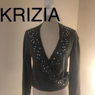 クリツィア(KRIZIA)のKRIZIA クリッツァ ビジューニットトップス 40(ニット/セーター)