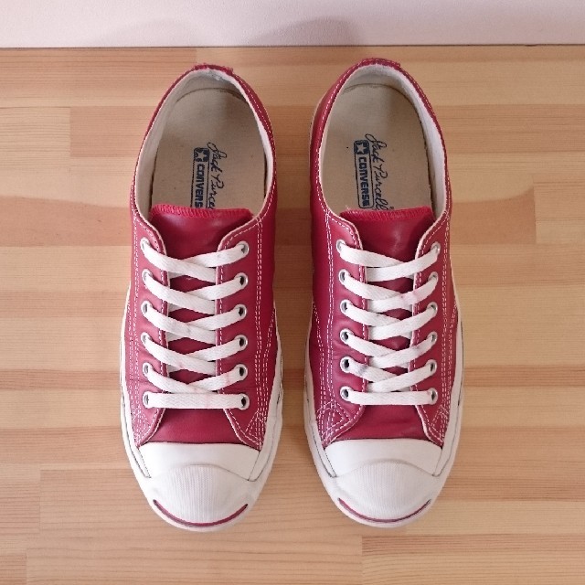 CONVERSE(コンバース)のconverse jack purcell lea red レディースの靴/シューズ(スニーカー)の商品写真