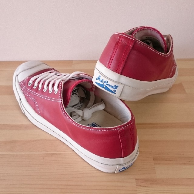 CONVERSE(コンバース)のconverse jack purcell lea red レディースの靴/シューズ(スニーカー)の商品写真