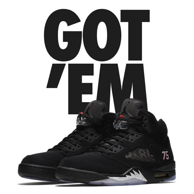 靴/シューズNIKE AIR JORDAN 5 × PARIS SAINT-GERMAIN