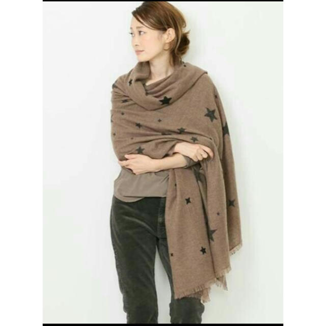 新品未使用タグ付き ◆DOUCE GLOIRE STAR STOLE ブラウン◆