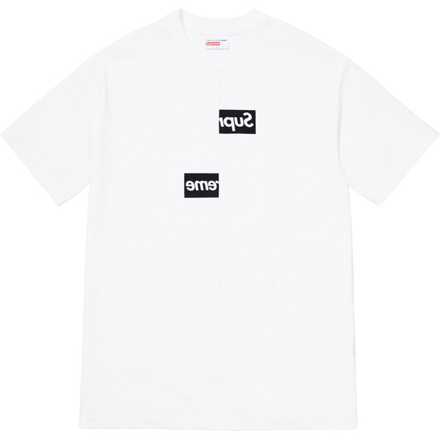 Shirt Split Box Logo 白