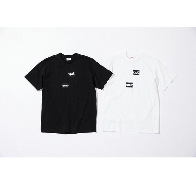 Shirt Split Box Logo 白