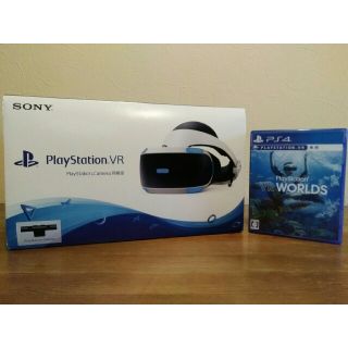 プレイステーションヴィーアール(PlayStation VR)の（送料込）新型PlayStationVR PSカメラ同梱版＋VR WORLDS(家庭用ゲーム機本体)