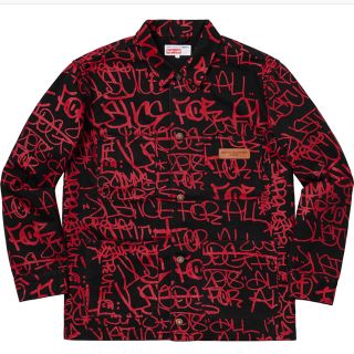 シュプリーム(Supreme)のSupreme x Comme Des Garcons Shirt 赤 黒 S(テーラードジャケット)