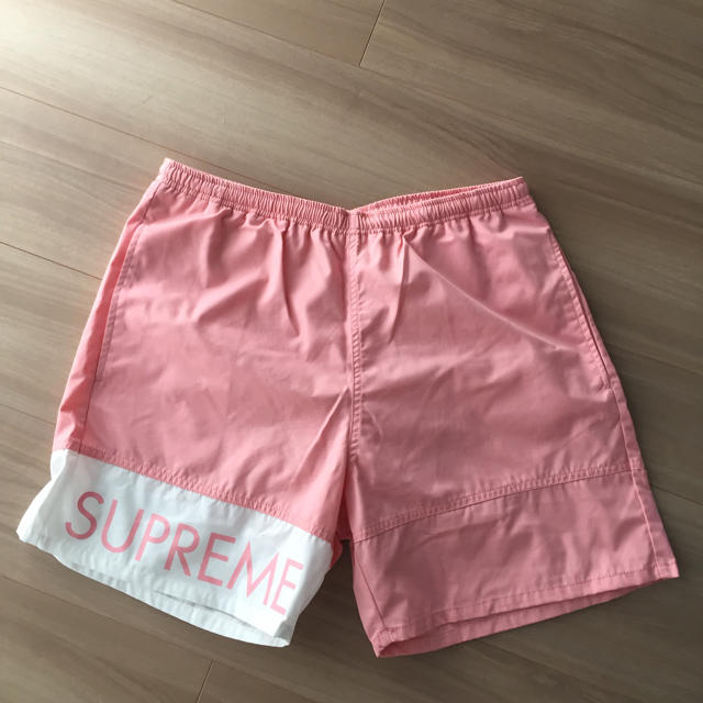 16ss SUPREME Banner Water Short 新品 ピンク水着