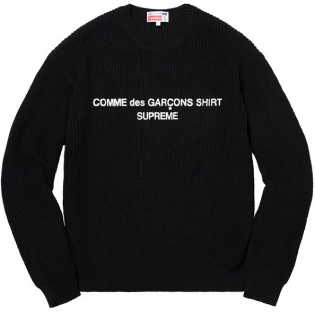 Supreme(シュプリーム)の国新品supreme COMME DES GARCONS sweater 黒M メンズのトップス(ニット/セーター)の商品写真