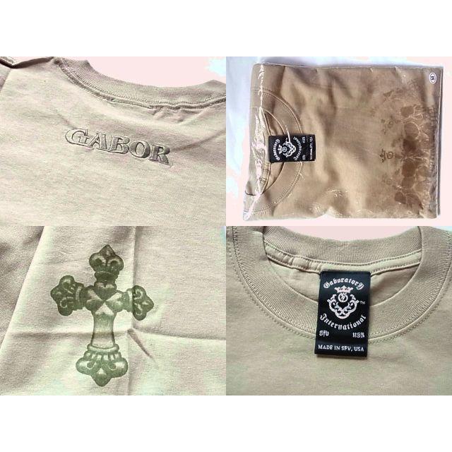 Gabor(ガボール)の未着用ガボール半袖TシャツM茶色ブラウン系スカル クロス刺繍ショートスリーブ メンズのトップス(Tシャツ/カットソー(半袖/袖なし))の商品写真