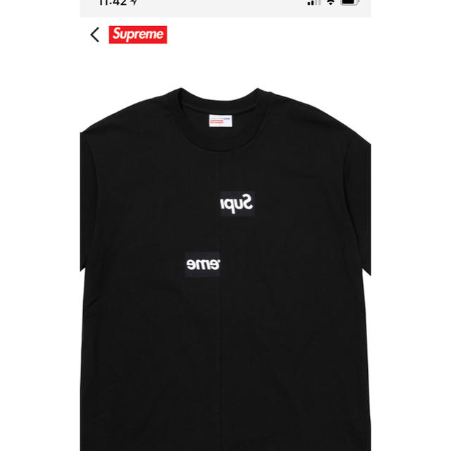 L送込!! Supreme Split Top Tシャツ黒