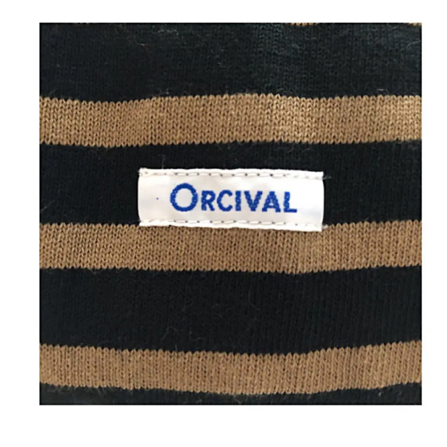 ORCIVAL(オーシバル)のオーシバル ボーダー ブラック×ブラウン レディースのトップス(カットソー(長袖/七分))の商品写真