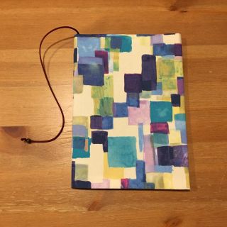 《 四六判》ブックカバー  ハンドメイド マーカーアート  ブルー系(ブックカバー)