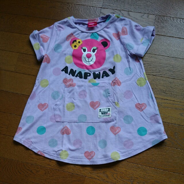 ANAP Kids(アナップキッズ)のasa様専用 ANAP☆女の子110と120☆２枚セット キッズ/ベビー/マタニティのキッズ服女の子用(90cm~)(Tシャツ/カットソー)の商品写真