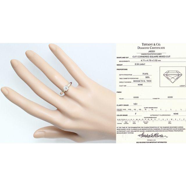 Tiffany & Co.(ティファニー)のティファニー ルシダ ダイヤ 0.5ct F VS1 Pt リング 指輪 10号 レディースのアクセサリー(リング(指輪))の商品写真