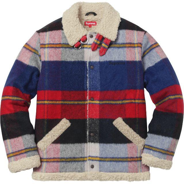 Supreme Plaid Shearling Bomber Lサイズジャケット/アウター