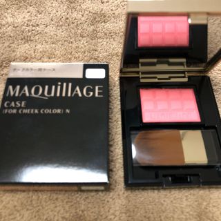 マキアージュ(MAQuillAGE)のマキアージュ チークカラー （クリア）PK222  専用ケース付き(チーク)