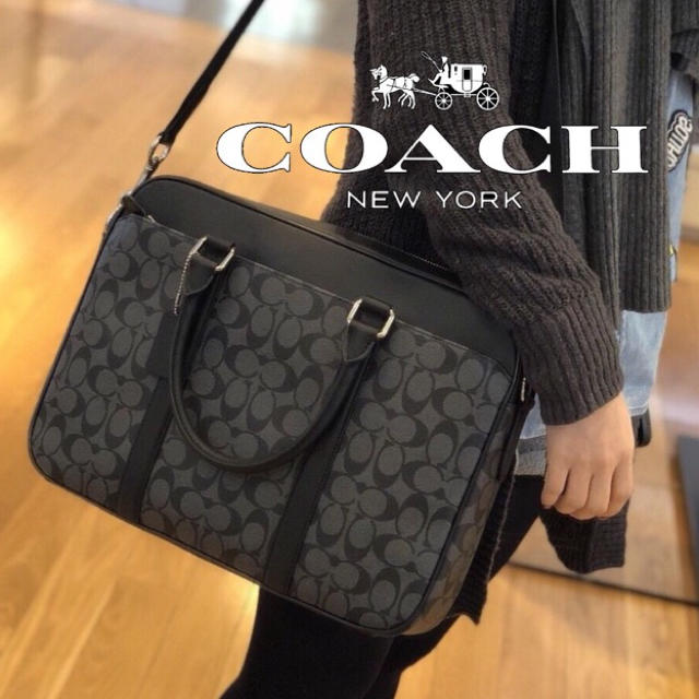 COACHビジネスバックシグネチャースリム2wayメンズ