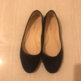 ナインウエスト(NINE WEST)のナインウエスト★ フラットシューズ 7 1/2 ネイビー(バレエシューズ)