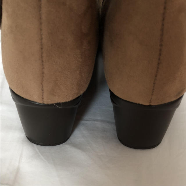 ロングブーツ ブラウンブーツ 中ボア リボン付き 25cm EEE レディースの靴/シューズ(ブーツ)の商品写真