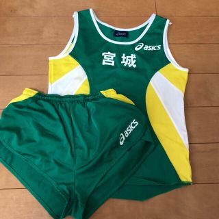 アシックス(asics)の陸上  駅伝 ユニフォーム 女子 上下セット 非売品 (陸上競技)