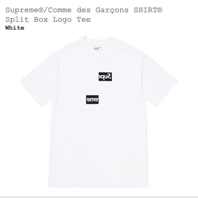 【感謝価格】 Comme X Supreme L - Supreme Des 白 Tee Garcons Tシャツ/カットソー(半袖/袖なし)