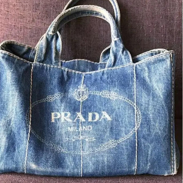 早い者勝ち！【PRADA】カナパ デニムトート♪ お早めに！