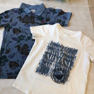 アルマーニ ジュニア(ARMANI JUNIOR)のARMANI JUNIOR 子供服 ポロシャツとTシャツset112㎝(Tシャツ/カットソー)