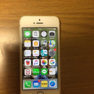 エヌティティドコモ(NTTdocomo)のiPhone ５S ゴールド ドコモ(スマートフォン本体)