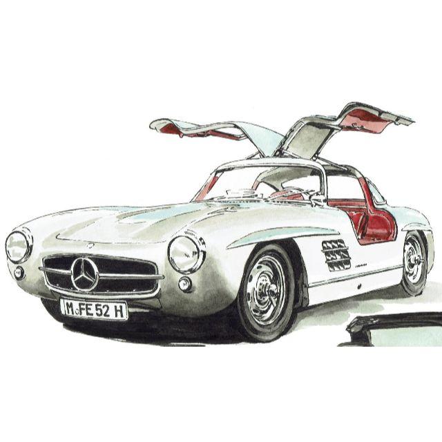 GC-783 300SL/AMG SL65限定版画 直筆サイン額装●作家平右ヱ門 2