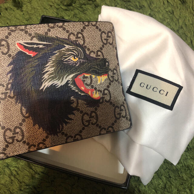 Gucci(グッチ)の【しゅー様専用】GUCCI 二つ折り 財布 ウルフ メンズのファッション小物(折り財布)の商品写真