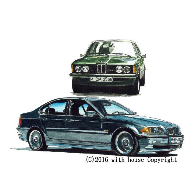 GC-788 BMW325i/323i限定版画 直筆サイン額装●作家 平右ヱ門 1