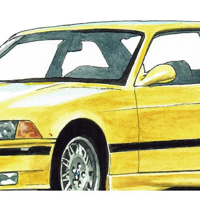 GC-790 BMW325i/M3限定版画 直筆サイン額装●作家 平右ヱ門 4