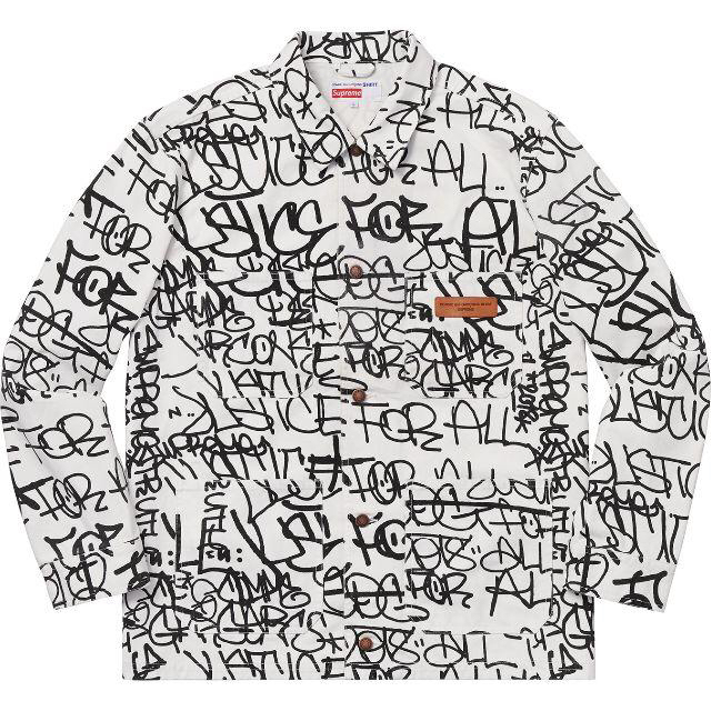 Supreme Printed Canvas Chore Coat 白