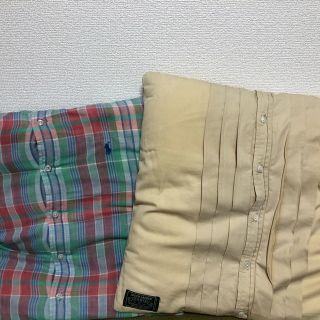 ラルフローレン(Ralph Lauren)のラルフローレン リメイク クッション 古着 ヴィンテージ レア(クッションカバー)