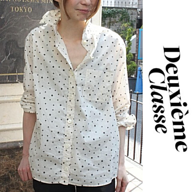 Deuxieme Classe✨BINDA Silk ドットプリントシャツ