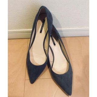 ザラ(ZARA)のZARA スエードブルーパンプス(ハイヒール/パンプス)