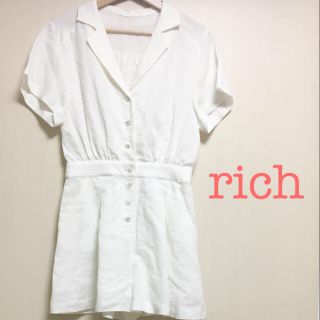 リッチ(rich)のrich オールインワン ホワイト タグ付き 新品 白(オールインワン)