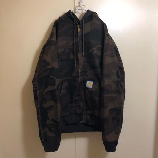 美品 Carhartt ブルゾン MA-1 迷彩 ジャケット ダック生地