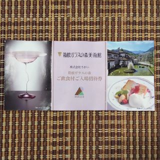 【 訳あり】うかい 箱根ガラスの森美術館 お食事付き入場券(美術館/博物館)