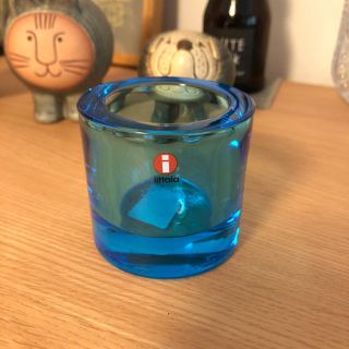 イッタラ(iittala)のイッタラ×マリメッコ KIVI ライトブルー✴︎キャンドルホルダー(置物)