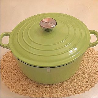 ルクルーゼ(LE CREUSET)のルクルーゼ ル・クルーゼ 限定色 ライム ココット ロンド 24 レアカラー(鍋/フライパン)