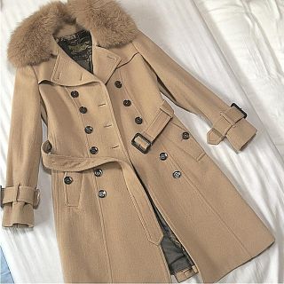 バーバリー(BURBERRY)の広さま専用【美品】バーバリー カシミヤ混トレンチコート(ロングコート)