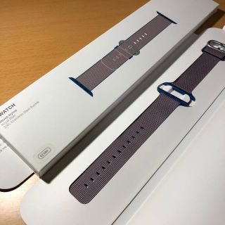 アップルウォッチ(Apple Watch)の美品 Apple Watch 42 44mm ウーブンナイロン ロイヤルブルー(その他)