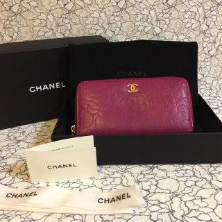 シャネル(CHANEL)の専用 カメリア ラウンドジップ 長財布 ピンク (財布)