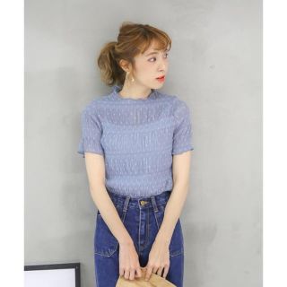 select MOCA  ドビードット柄シフォンメロー半袖ブラウス(シャツ/ブラウス(長袖/七分))