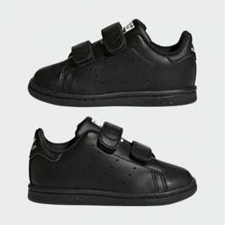 アディダス(adidas)のスタンスミス [STAN SMITH CF I] 12cm 黒(スニーカー)